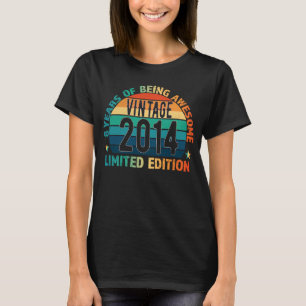8th Birthday Kids Vintage 2014 8 Years Old Colou T-Shirt