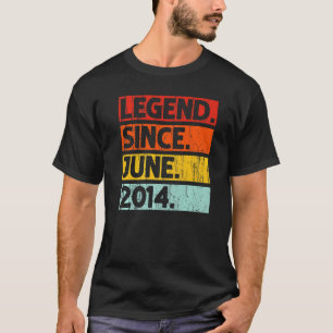 8th Birthday Legend Since June 2014 8 Years Old T-Shirt