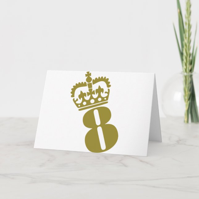 8th Birthday - Number – Eight Card (Front)