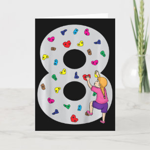 8th Birthday Party Cake Climbing Climber Climb Bou Card