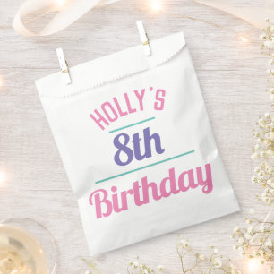 8th Birthday Party Candy Bag