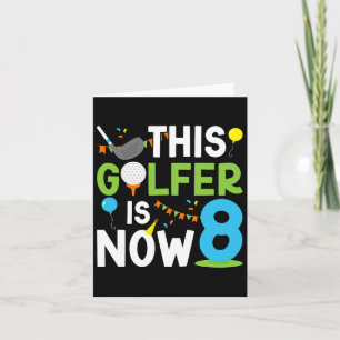 8th Birthday Party Golf Boy Eight Year Old Golf Pl Card