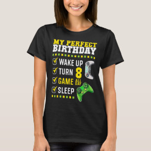 8th Birthday Party Perfect For Gamer 8 Years Old B T-Shirt