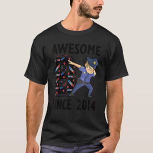 8th Birthday Party Policeman Boy Police Officer Bo T-Shirt