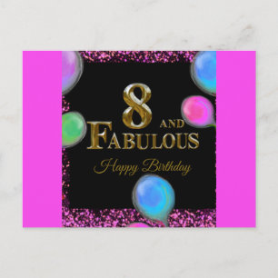 8th Birthday Postcard