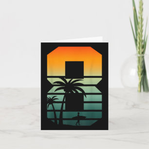 8th Birthday Retro Beach Summer Themed 8 Years Old Card