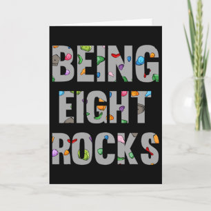 8th Birthday Rock Climber 8 Year Old Being Eight R Card