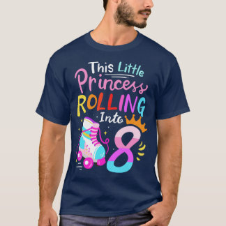 8th Birthday Roller Skate Roller Skater T-Shirt