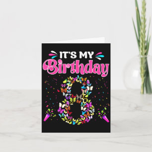 8th birthday shirt girl butterflies happy 8 yrs card