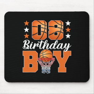 8th Birthday Sketll Boy 8 Years Old Sketll Birthda Mouse Mat