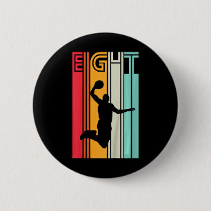 8th Birthday Sketll Lover Gift 8 Years Old Retro 6 Cm Round Badge