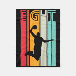 8th Birthday Sketll Lover Gift 8 Years Old Retro Fleece Blanket
