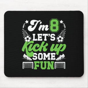 8th Birthday Soccer Boy Eight Year Old Soccer Play Mouse Mat