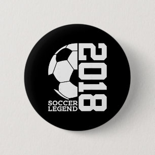 8th Birthday Soccer Legend 6 Cm Round Badge