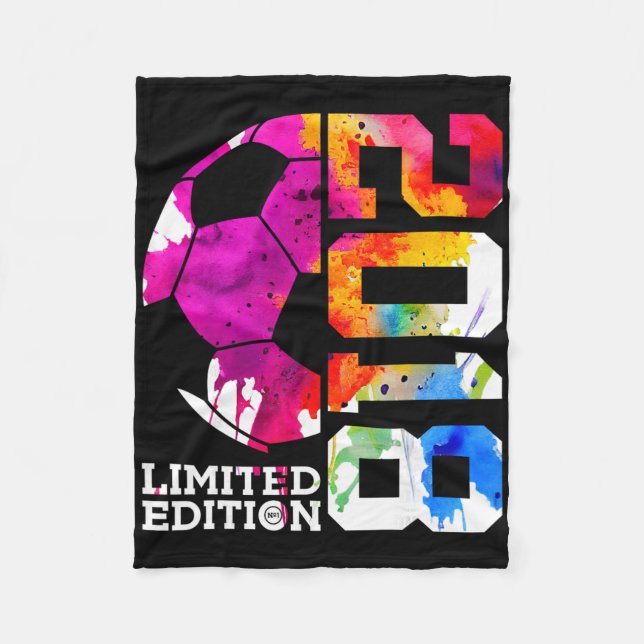 8th Birthday Soccer Limited Edition  Fleece Blanket (Front)