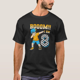 8th Birthday Soccer Themed Birthday Party 8 Years T-Shirt