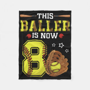 8th Birthday Softll This Ller Is Now Eight 8 Years Fleece Blanket