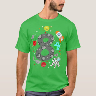 8th Birthday Space Astronaut T-Shirt