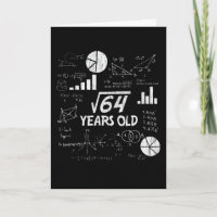 8th Birthday Square Root of 64 - 8 Years Old Bday