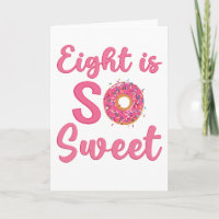 8th Birthday Sweet Doughnut 8 Years Old Girl Gift