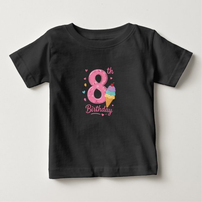 8th Birthday Toddler T-Shirt (Front)
