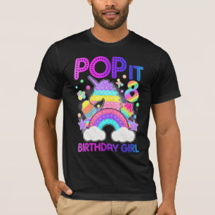 8th Birthday Unicorn Fidget Pop It Birthday Girl 8 T-Shirt