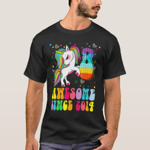 8th Birthday Unicorn Fidget Pop It Birthday Girl 8 T-Shirt