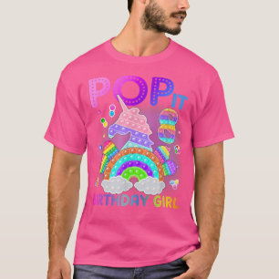 8th Birthday Unicorn Fidget Pop It Birthday Girl 8 T-Shirt