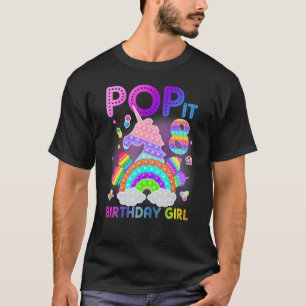 8th Birthday Unicorn Fidget Pop It Birthday Girl 8 T-Shirt