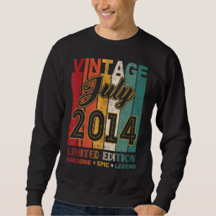 8th Birthday Vintage July 2014 Awesome Epic Legend Sweatshirt