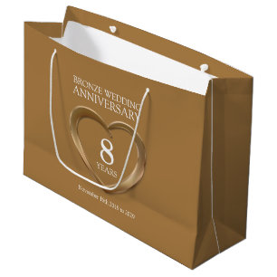 8th bronze wedding anniversary photo large gift large gift bag