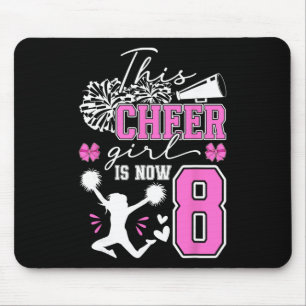 8th Cheer Birthday Party 8 Year Old Cheerleader  Mouse Mat