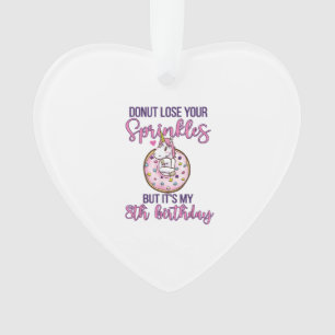8th Donut Birthday Party Unicorn Eight Year Old Sw Ornament