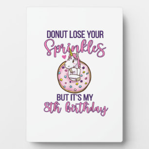8th Donut Birthday Party Unicorn Eight Year Old Sw Plaque