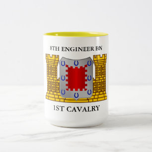 8TH ENGINEER BATTALION 1ST CAVALRY  Two-Tone COFFEE MUG
