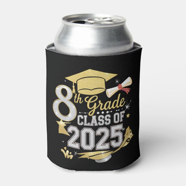 8th Grade Class Of 2025 Graduate Graduation Can Cooler (Can Front)