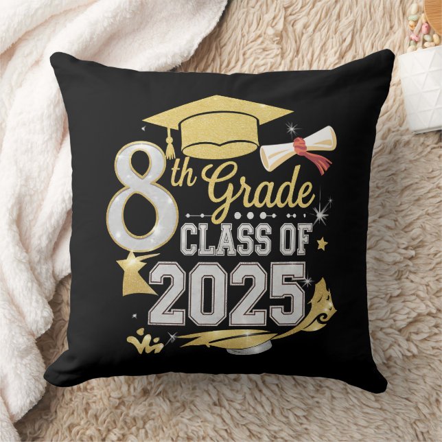 8th Grade Class Of 2025 Graduate Graduation Cushion (Blanket)