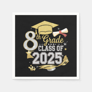 8th Grade Class Of 2025 Graduate Graduation Napkin