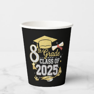 8th Grade Class Of 2025 Graduate Graduation Paper Cups