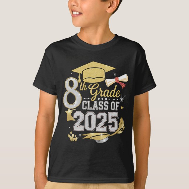 8th Grade Class Of 2025 Graduate Graduation T-Shirt (Front)