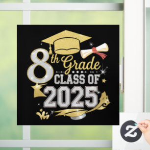 8th Grade Class Of 2025 Graduate Graduation Window Cling