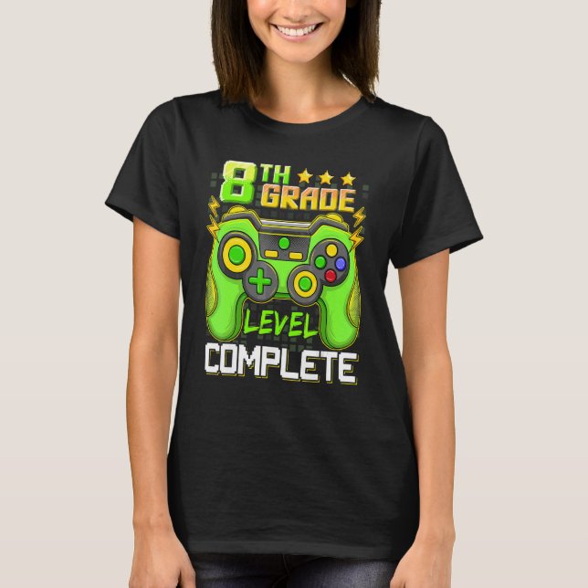 8th Grade Complete Video Game Senior Graduation Bo T-Shirt (Front)
