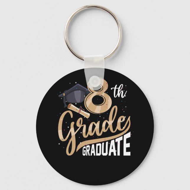 8th Grade Graduate Class 2022 Graduation Senior Key Ring (Front)