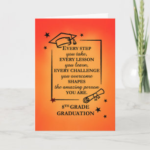 8th Grade Graduate Inspirational Quote Sunrise Card