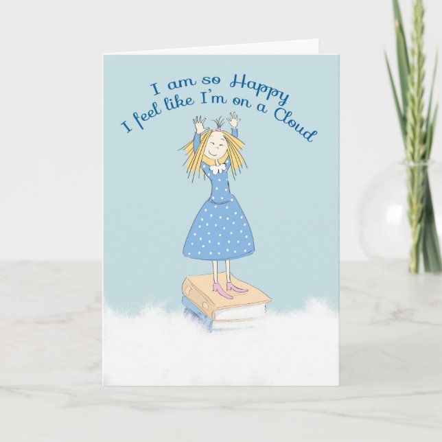 8th Grade Graduation Announcement Smiling Girl (Front)