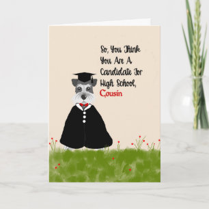 8th Grade Graduation Card for Cousin with Dog