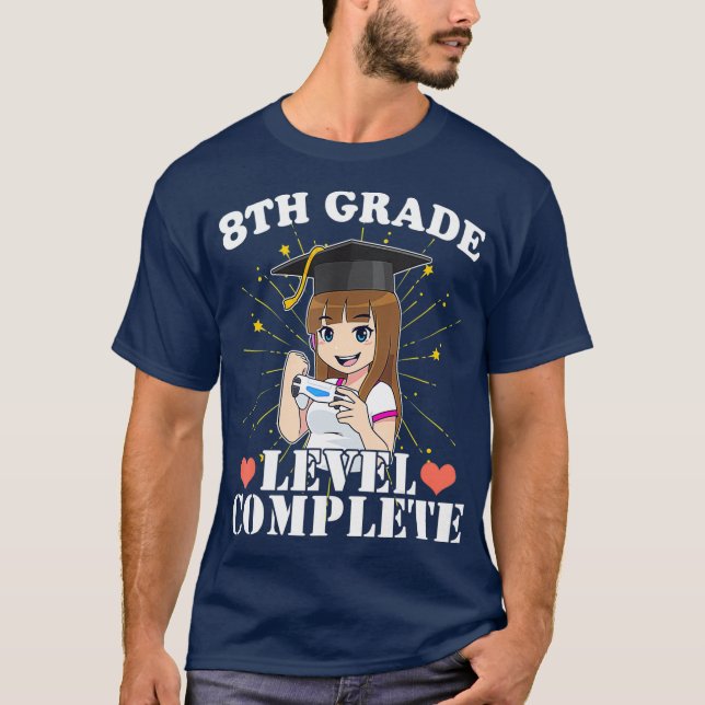 8th Grade Graduation Girl Who Loves Anime and T-Shirt (Front)