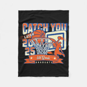 8th Grade Graduation Sketll Team Cl Of 2025 Funny Fleece Blanket