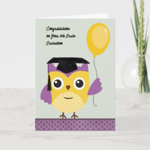 8th Grade Graduation Wise Owl Card