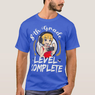 8th Grade Level Complete 2021 Graduation Anime T-Shirt